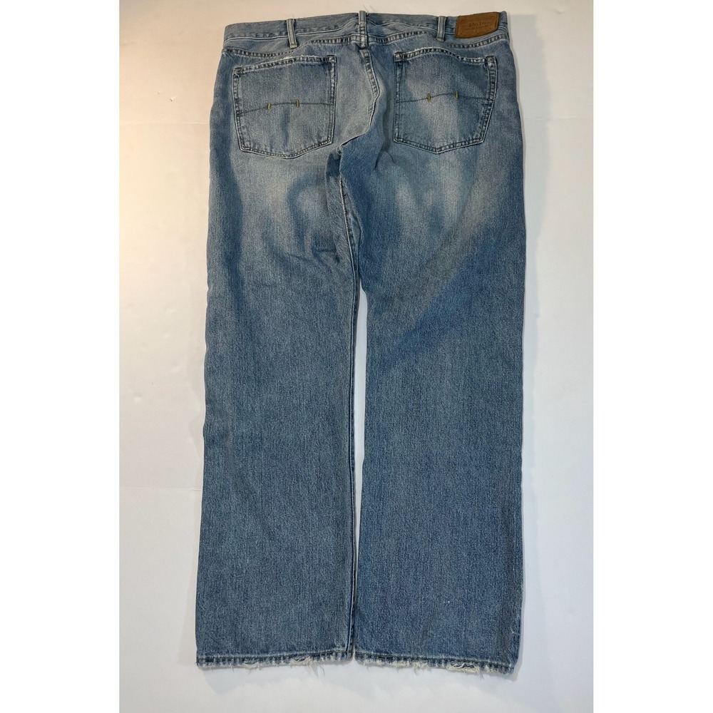 Polo Ralph Lauren Dungaree Jeans Mens 38x30 Blue Straight Leg Americana Heritage - Picture 2 of 8